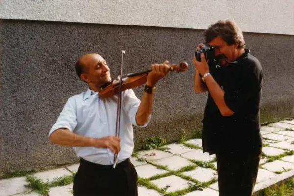 Bárány Mihály (Misa Baranov) és Halmos Béla Alsóapsa 1992.