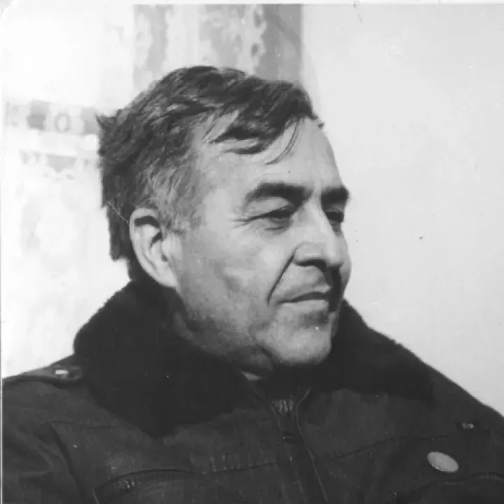 84.) Kallós Zoltán a Balladák filmje forgatásán. Gyimesfelsőlok, 1984. október 16.