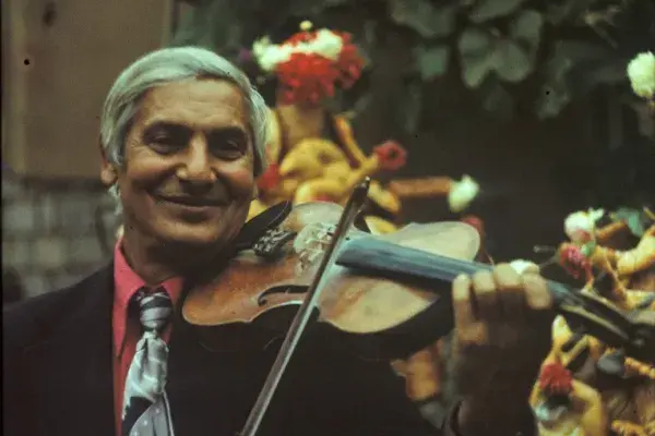 114.) Fodor Sándor "Neti Sanyi” kalotaszegi prímás. 1980-as évek