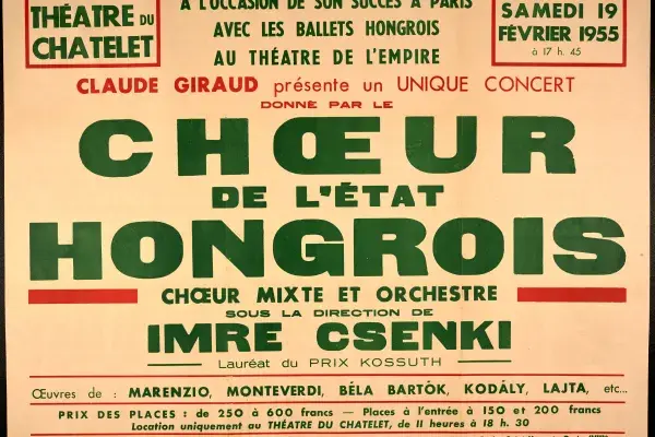 Franciaországi turné, Théatre du Chatelet, plakát, 1955