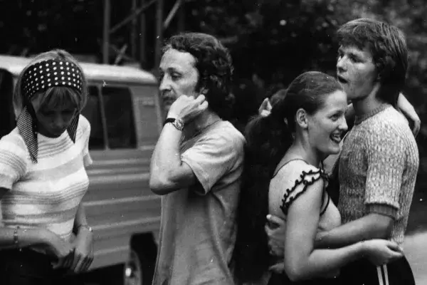 A Kassák Klub nyári tábora,  Jahnov Miklós, Lázár Katalin, Bognár László, Tokaj, 1975 (HH_THA_FO_002343_01).JPG