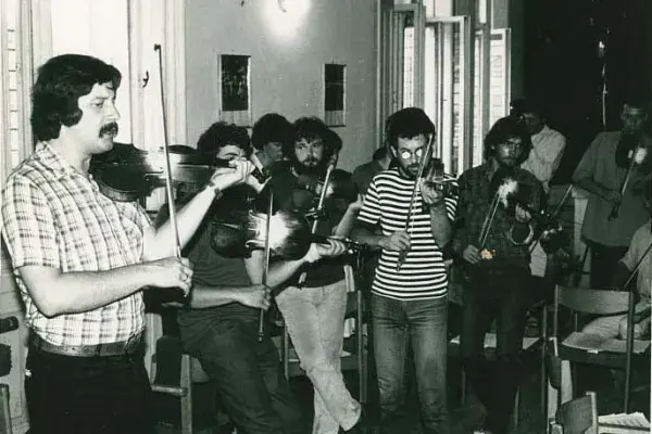 Jászberényi tanfolyam: Lányi György, Bergics Lajos, Bartha Z. Ágoston, Kovács Géza (1982)