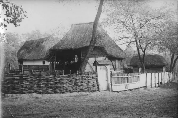 71.) Parasztházak, falukép. Mezőség, 1960-as évek