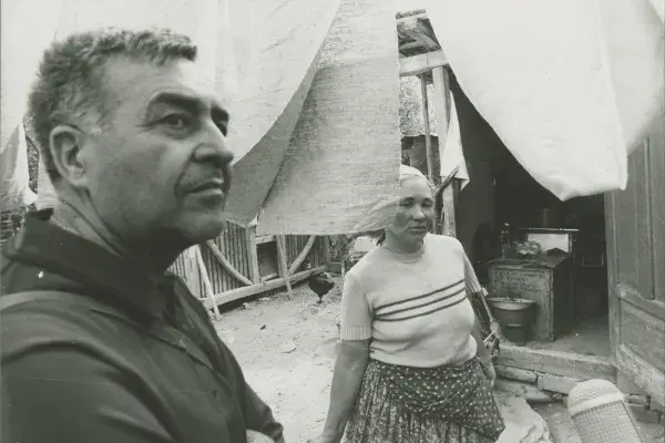 89.) Kallós Zoltán a Balladák filmje forgatásán. Visa, 1984. május 10.