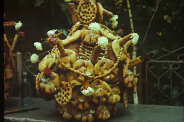 112.) Kalotaszegi lakodalmi (ujjas pánkó) kalács, 1980-as évek